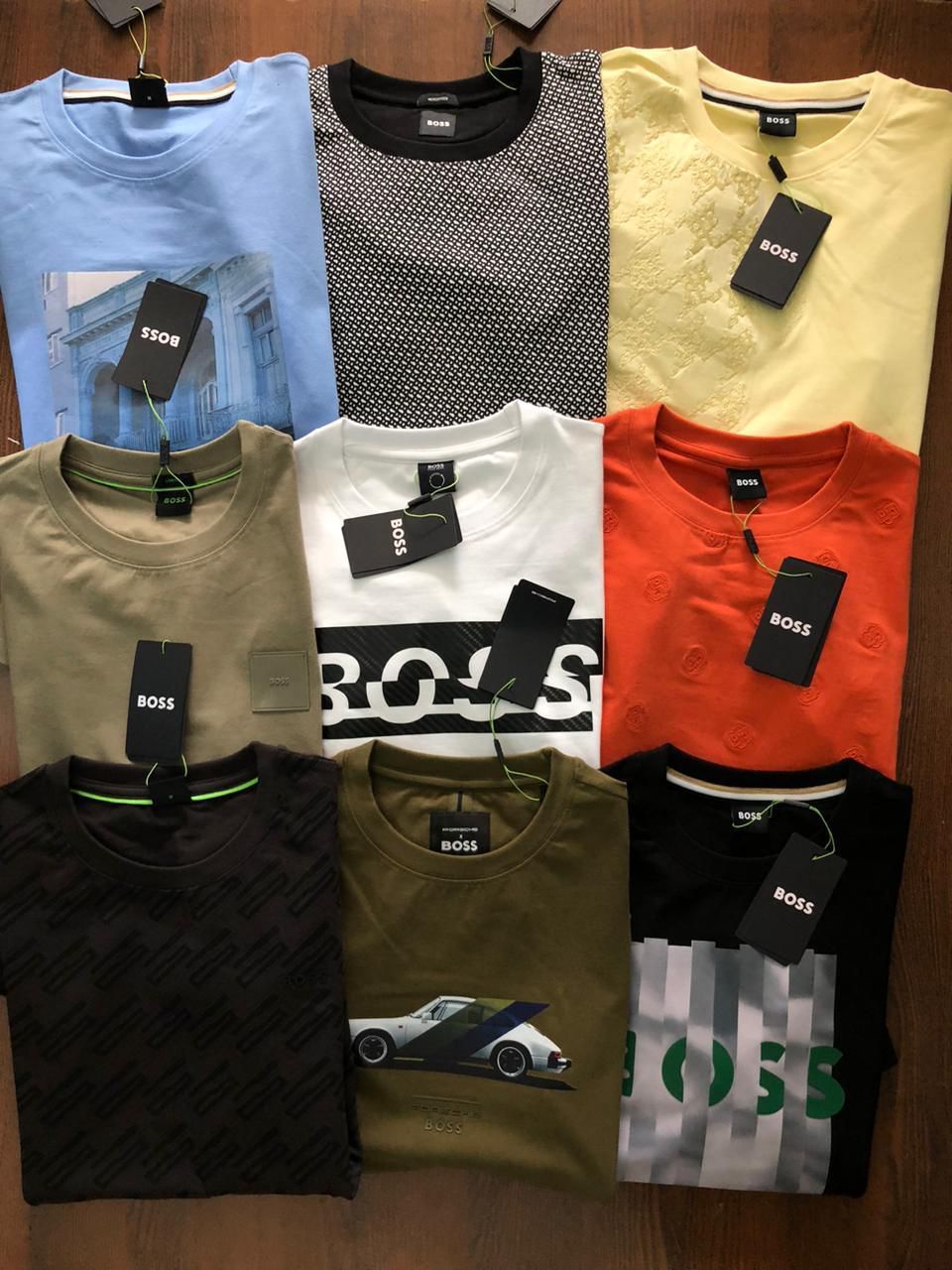 ​Hugo Boss Premium Quality Lycra Crew Neck Half Sleeve Men&#39;s T-shirt - 75 Pc