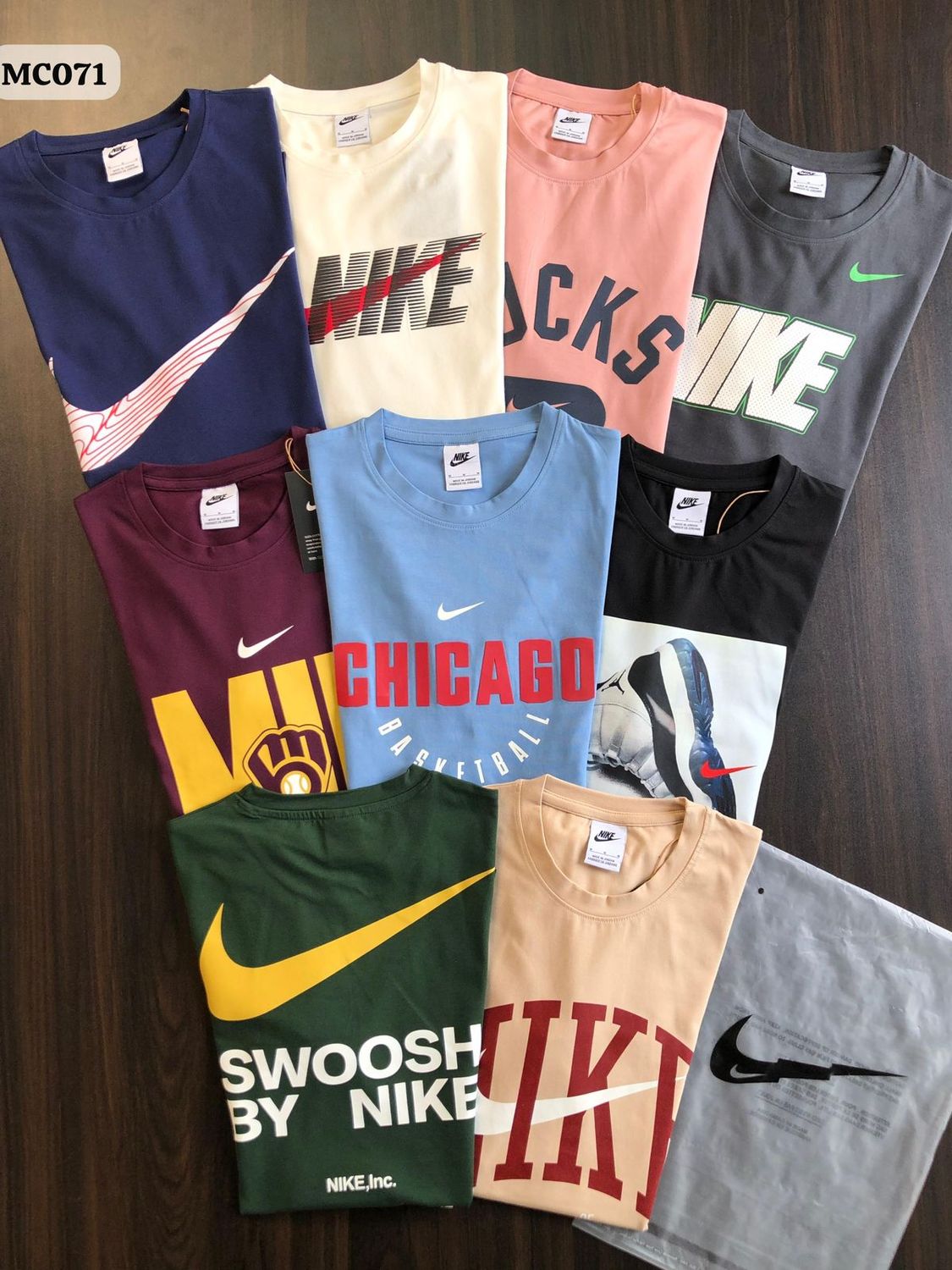 Nike Premium Quality Cotton Lycra Crew Neck Half Sleeve Men&#39;s T-shirt - 40 Pc