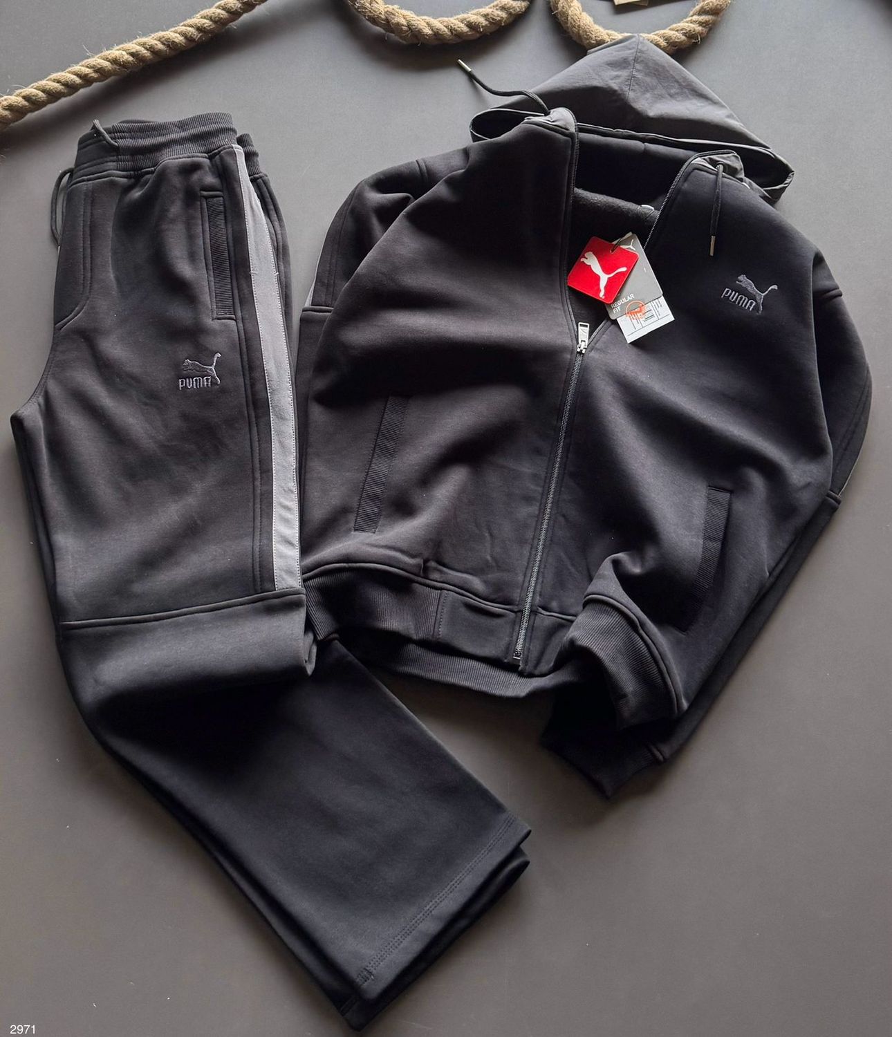 PUMA Premium Quality Cotton Fleece Tracksuit Men&#39;s Hoodiee Tracksuit - 24 Set