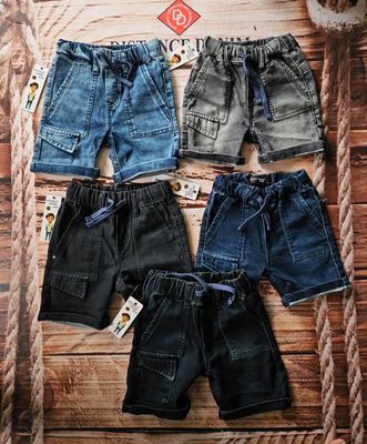 Distance Denim Premium Quality Kids Cargo Shorts - 37 Pc