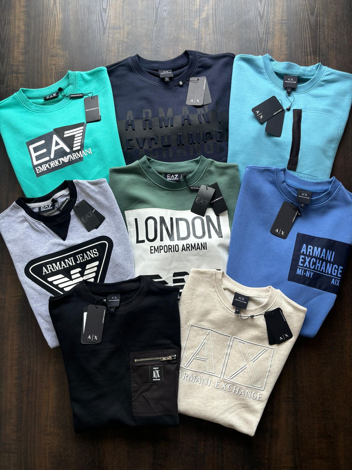 ARMANI Premium Quality Round Neck Full Sleeve Men&#39;s Sweatshirt - 62 Pc
