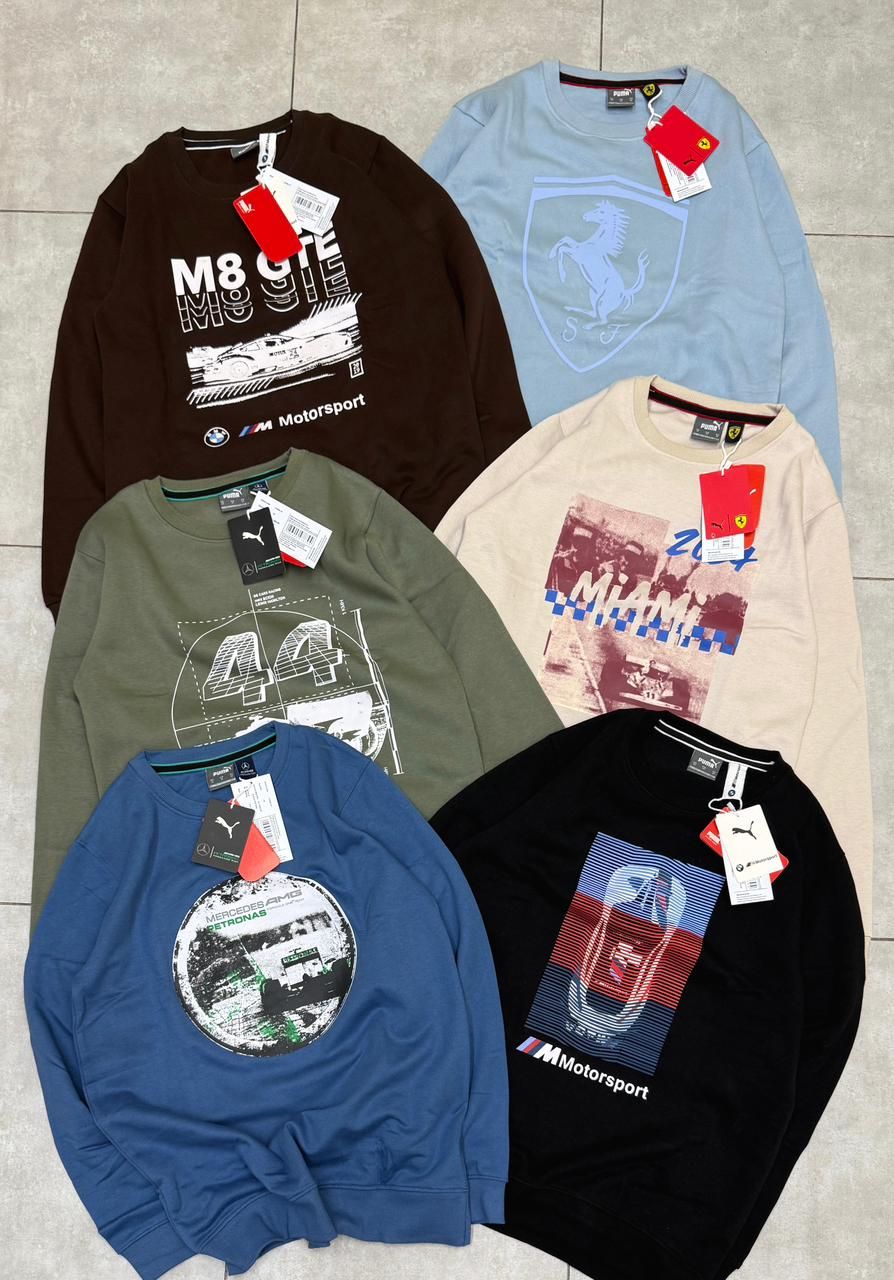 ​PUMA Premium Quality Cotton Round Neck Full Sleeve Men&#39;s Sweatshirt - 28 Pc