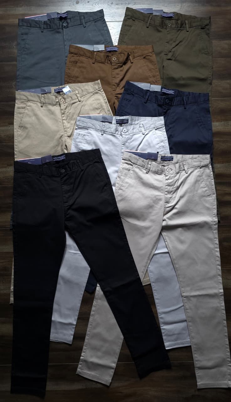 ​TOMMY HILFIGER Premium Quality Cotton Lycra Slim Fit Men&#39;s Pant - 41 Pc
