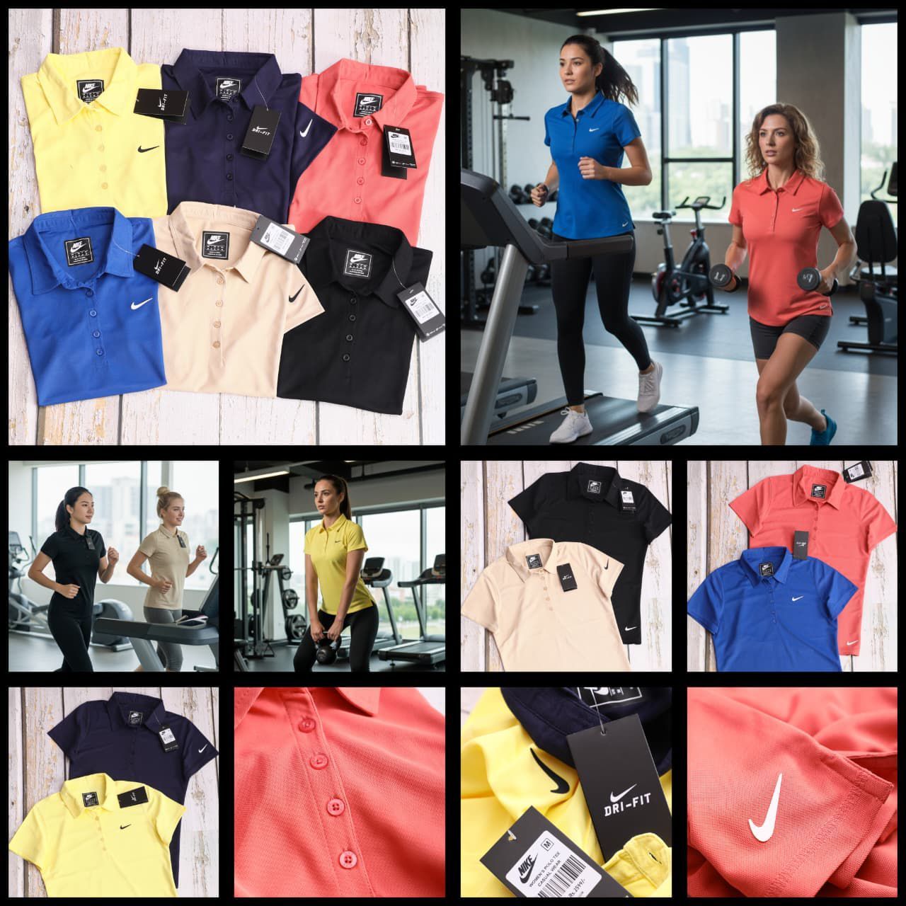 Nike Premium Quality Collar Neck Half Sleeve Women&#39;s T-shirt - 56 Pc