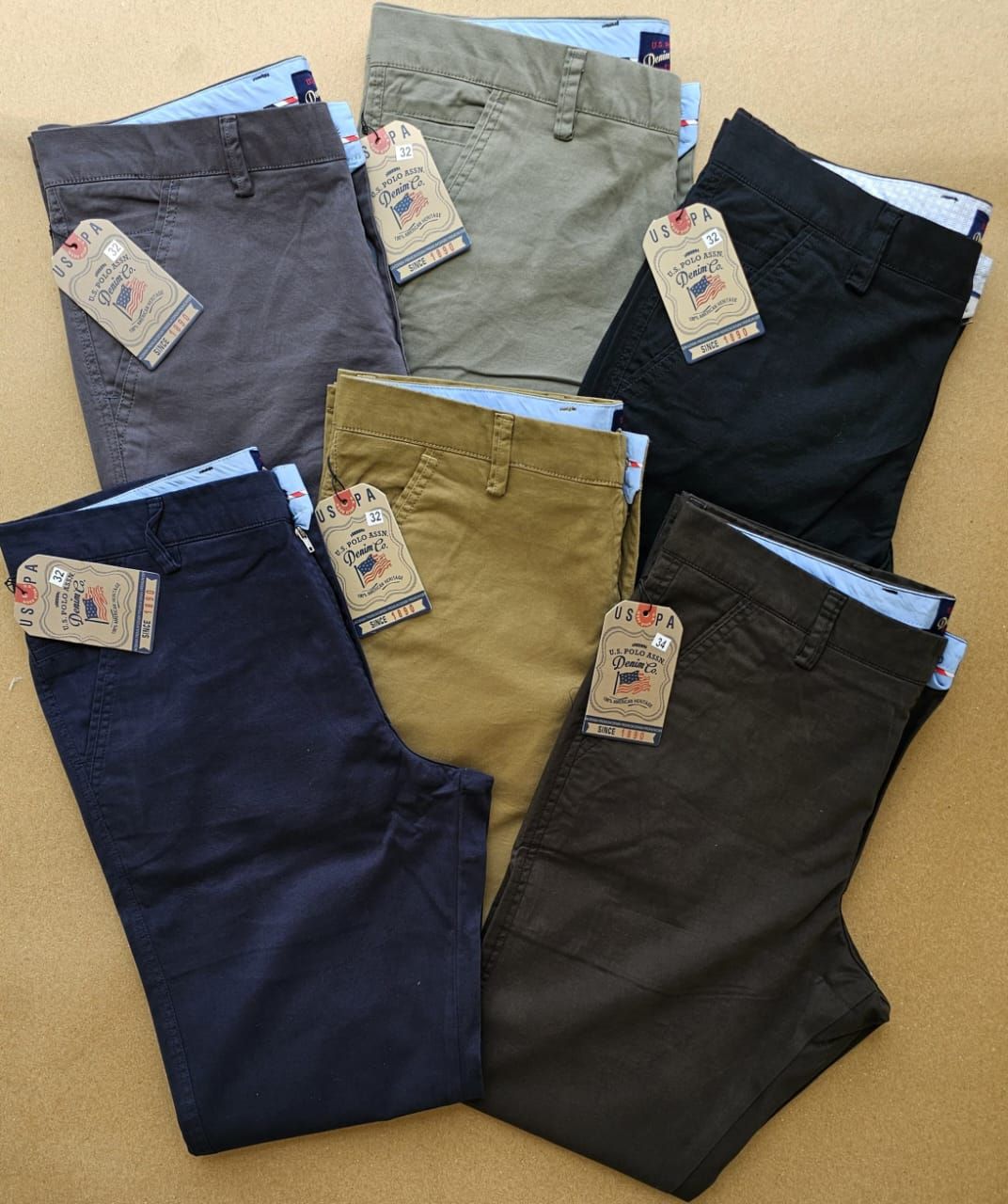 US POLO ASSN Premium Quality Cotton Casual Men&#39;s Pant - 44 Pc
