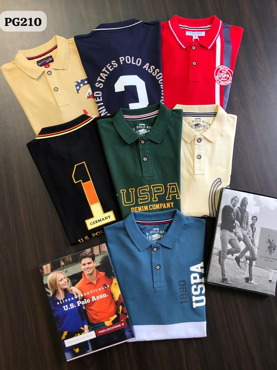 Us polo Assn Premium Quality Cotton Collar Neck Half Sleeve  Men&#39;s Polo T-shirt - 64 Pc