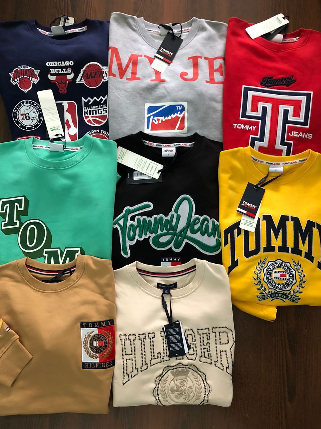 ​Tommy Hilfiger Premium Quality Cotton Round Neck Full Sleeve Men&#39;s Sweatshirt - 58 Pc