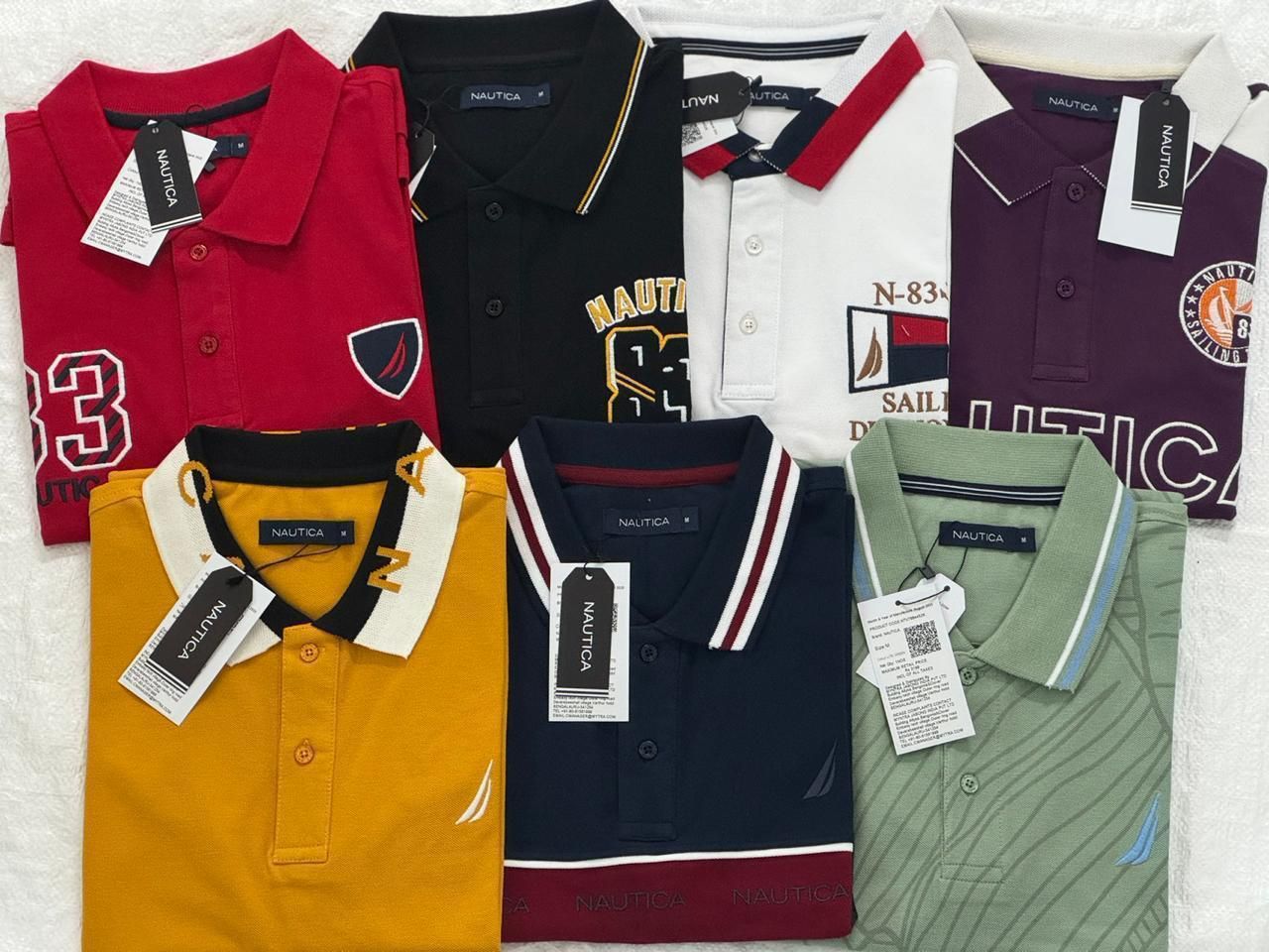 ​Nautica Premium Quality Cotton Collar Neck Half Sleeve Men&#39;s polo t shirts - 52 Pc
