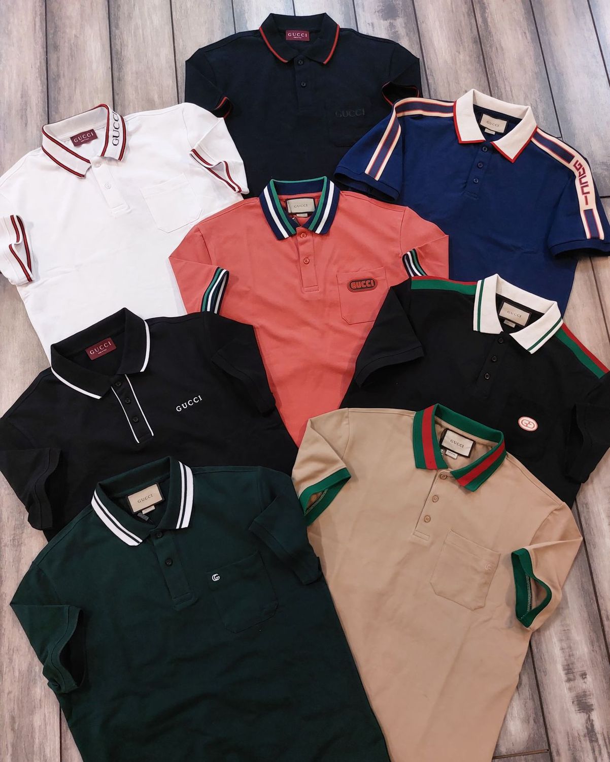 Gucci Premium Quality Collar Neck Half Sleeve Men’s Polo T-Shirts - 60 Pc