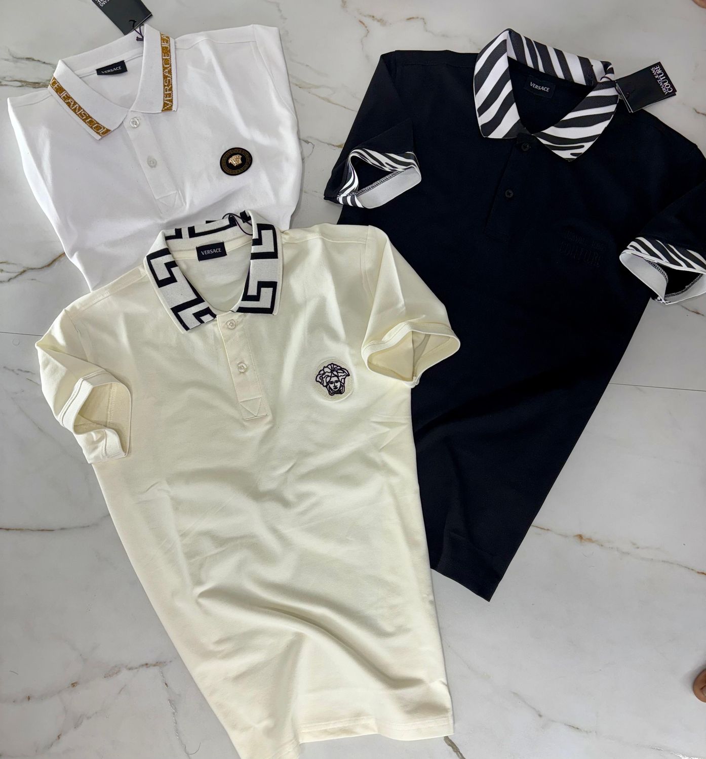 Versace Premium Quality Collar Neck Half Sleeve Men&#39;s Polo T-shirt - 44 Pc