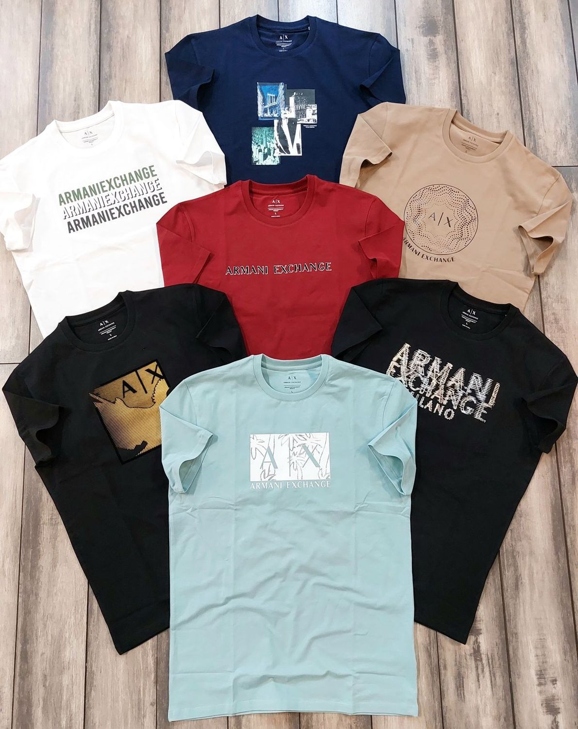 ​Armani Exchange Premium Quality Cotton Round Neck Half Sleeve Men&#39;s T-shirt - 60 Pc