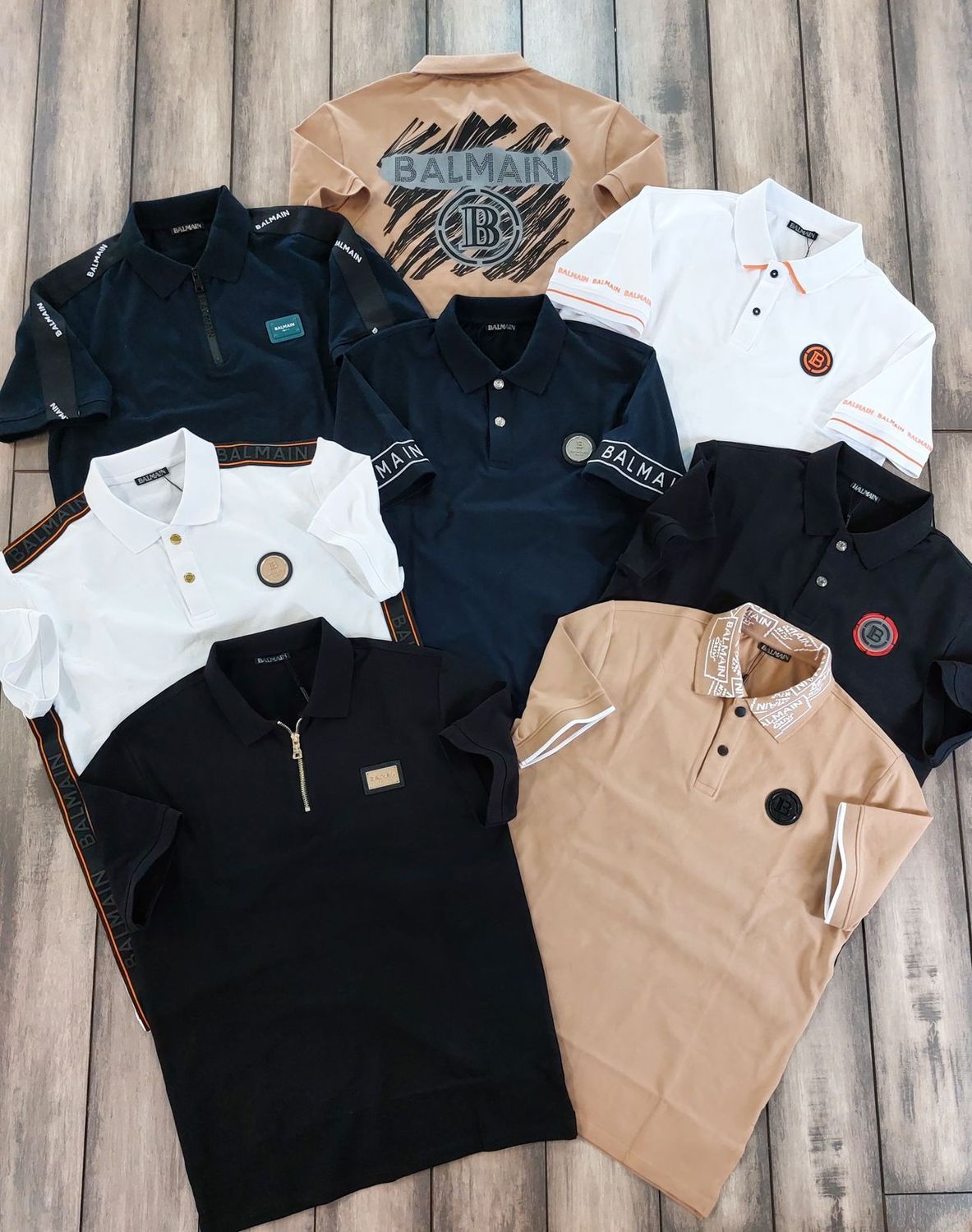 Balmain Premium Quality Collar Neck Half Sleeve Men’s Polo T-Shirts - 60 Pc
