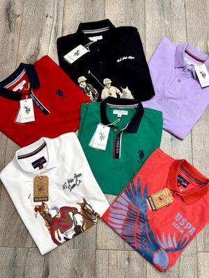 ​Us Polo Assn Premium Quality Collar Neck Half Sleeve Men&#39;s Polo T-shirt - 48 Pc