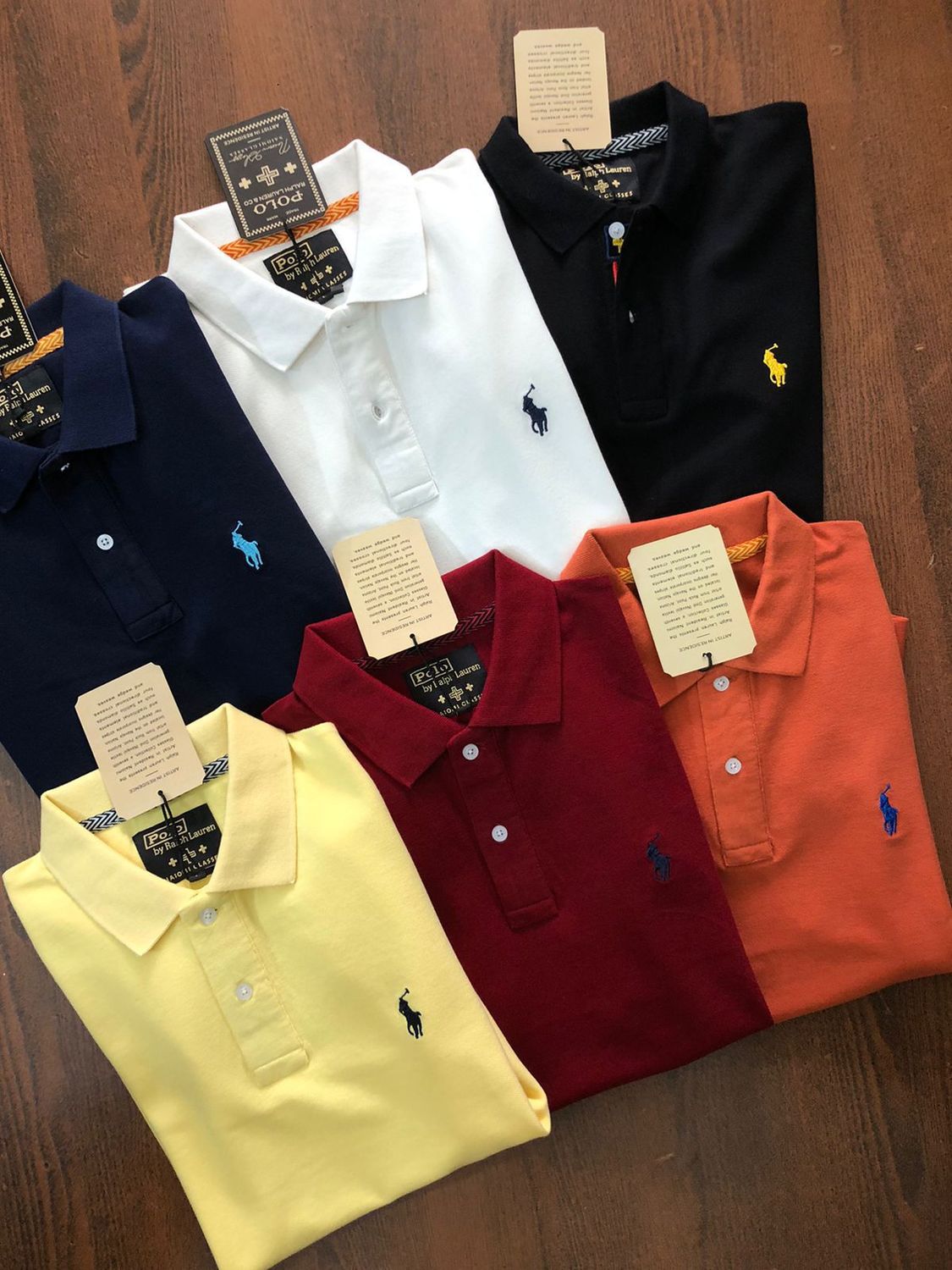 RALPH LAUREN Premium Quality Collar Neck Half Sleeve Men&#39;s Polo T-shirt - 53 Pc