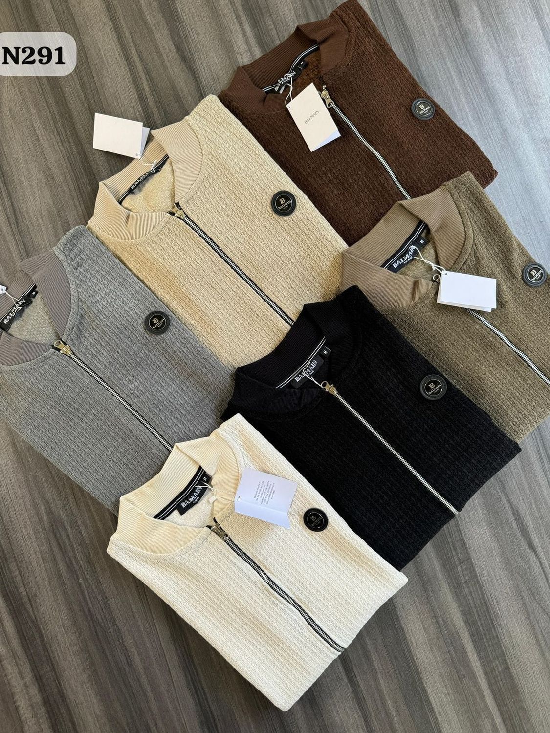 Balmain Premium Quality Full Sleeve Men&#39;s High neck Zipper Jackets - 54 Pc