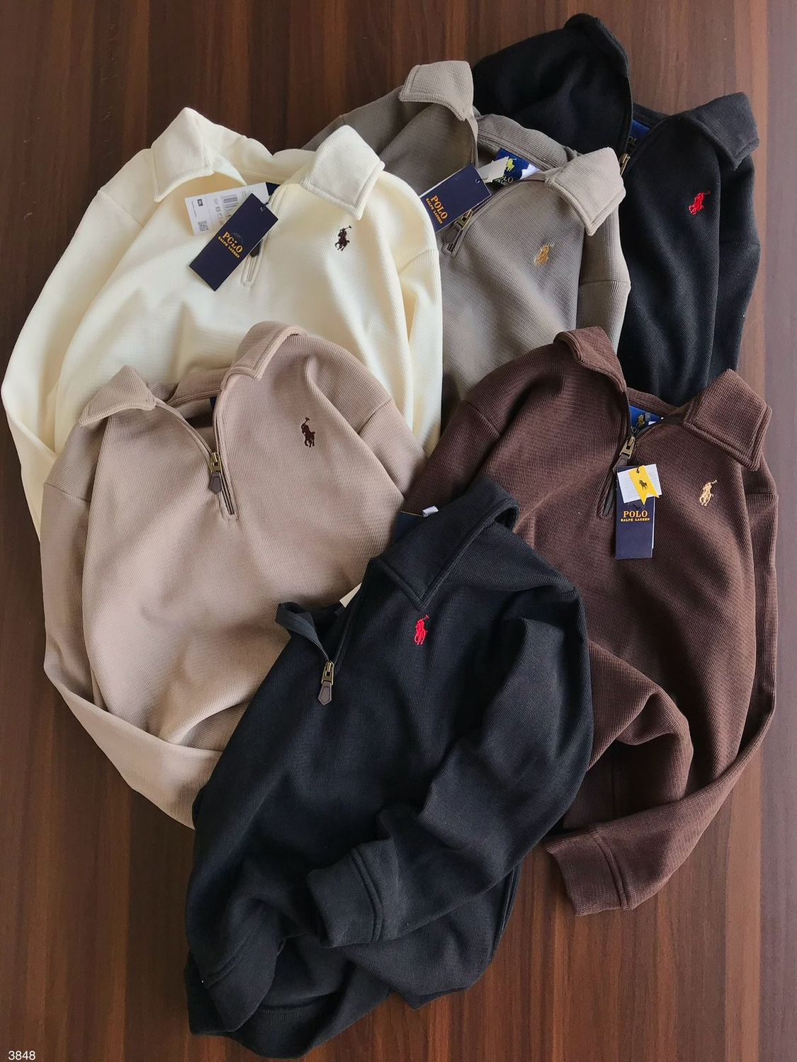 RL POLO Premium Quality Collar Neck Full Sleeve Men&#39;s Sweatshirt - 24 Pc