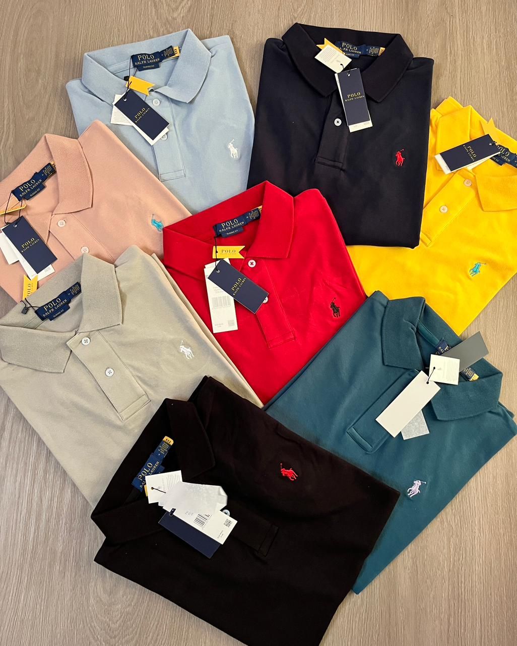 ​RALPH LAUREN Premium Quality Lycra  Collar Neck Half Sleeve Men&#39;s Polo T-shirt  - 68 Pc