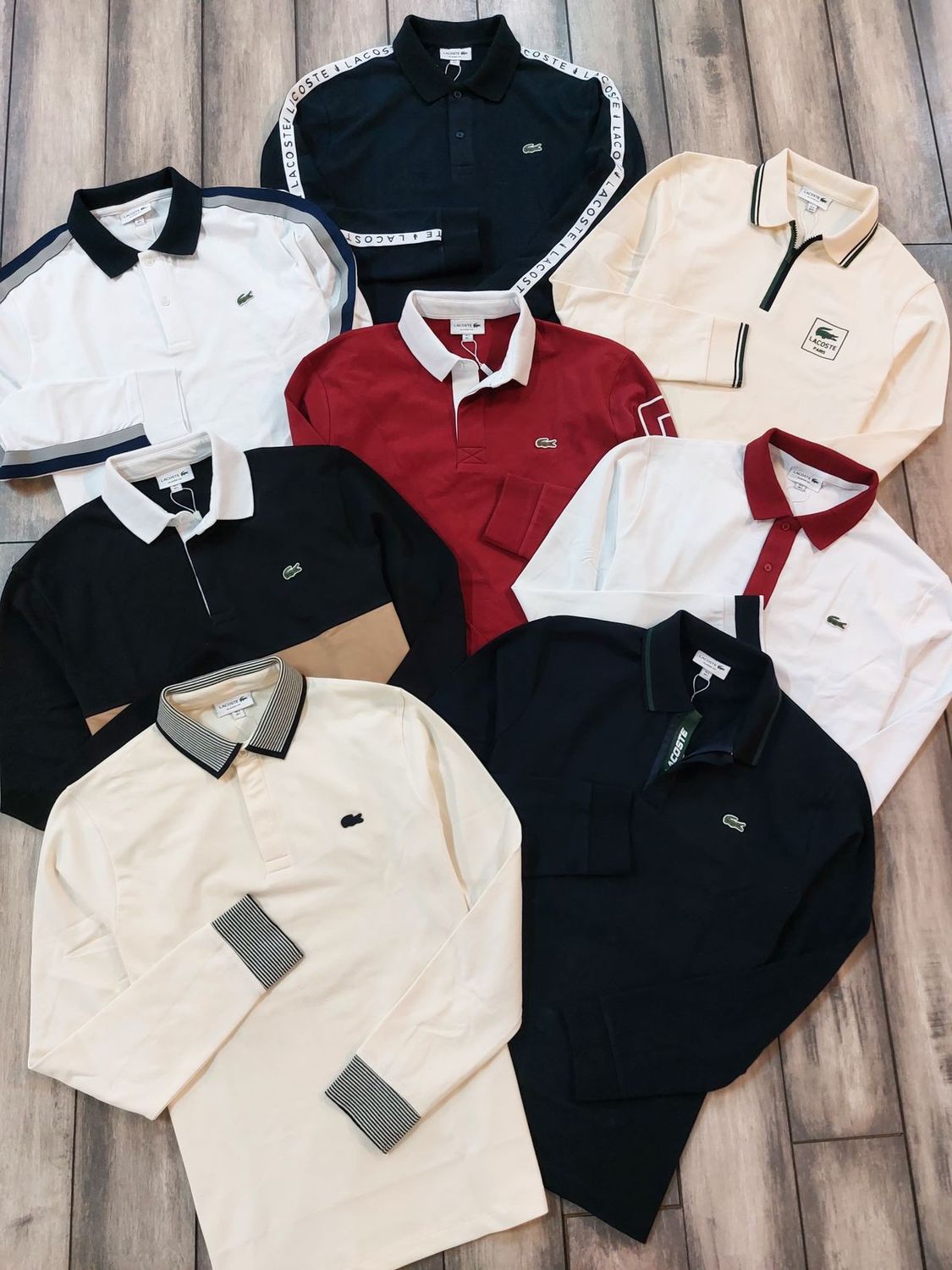Men&#39;s Branded Premium Quality Collar Neck Full Sleeve Men’s Polo T-Shirts - 60 Pc