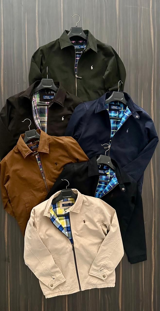 Ralph Lauren Premium Quality Cotton Twill Collar Neck Full Sleeve Men&#39;s Jecket - 24 Pc