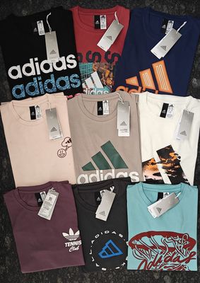 ​Adidas Premium Quality Cotton Lycra Crew Neck Half Sleeve Men&#39;s T-shirt - 44 Pc