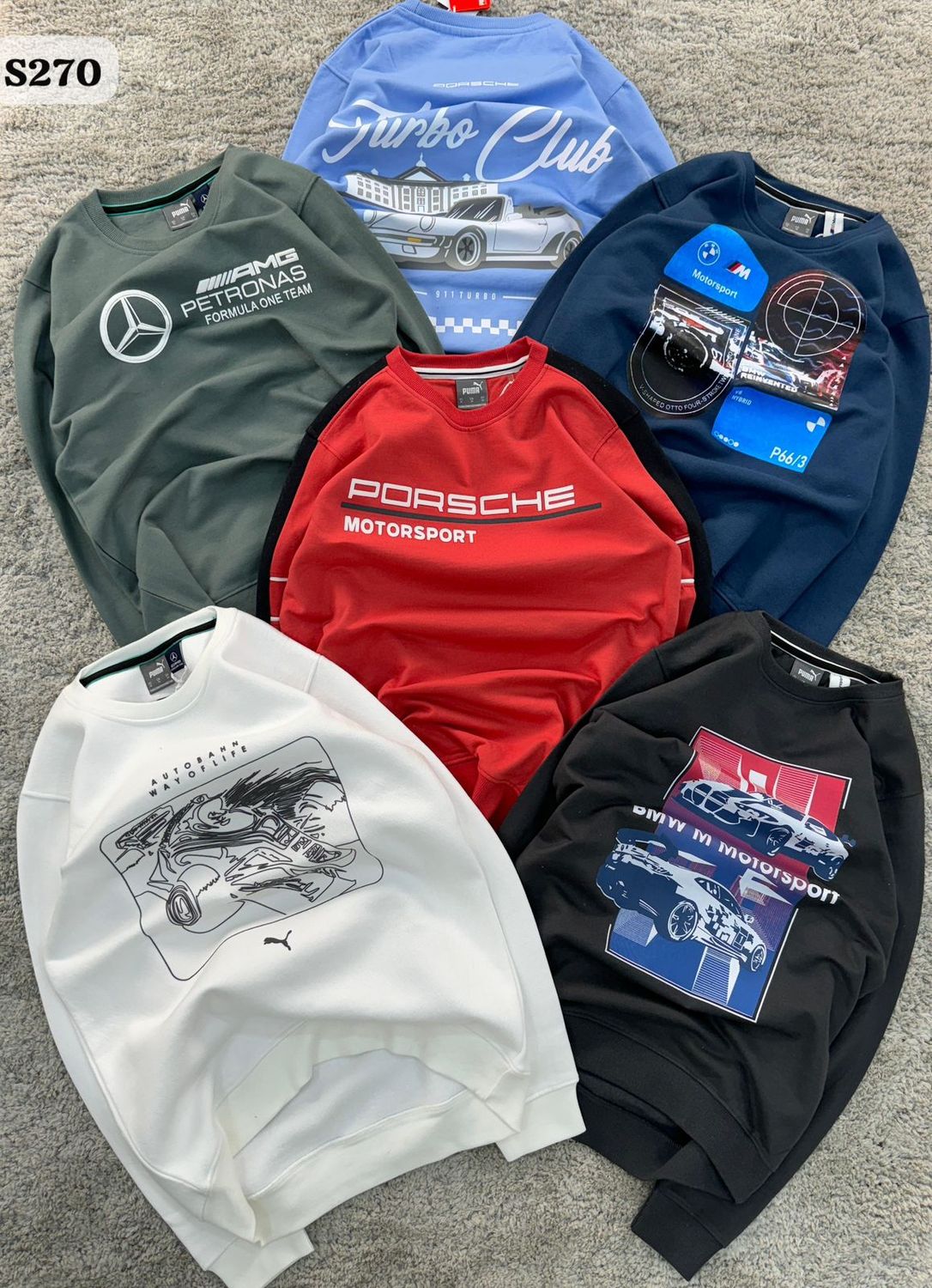 Puma Premium Quality Round Neck Full Sleeve Men&#39;s Sweatshirt - 56 Pc