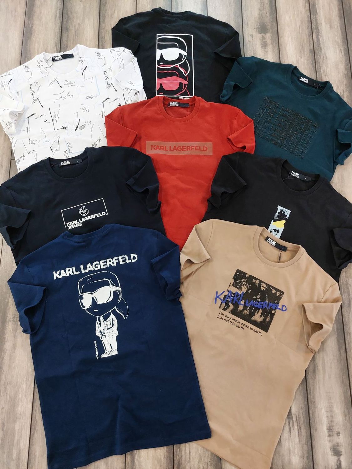 Karl Lagerfeld Premium Quality Round Neck Half Sleeve Men&#39;s T-Shirts - 68 Pc