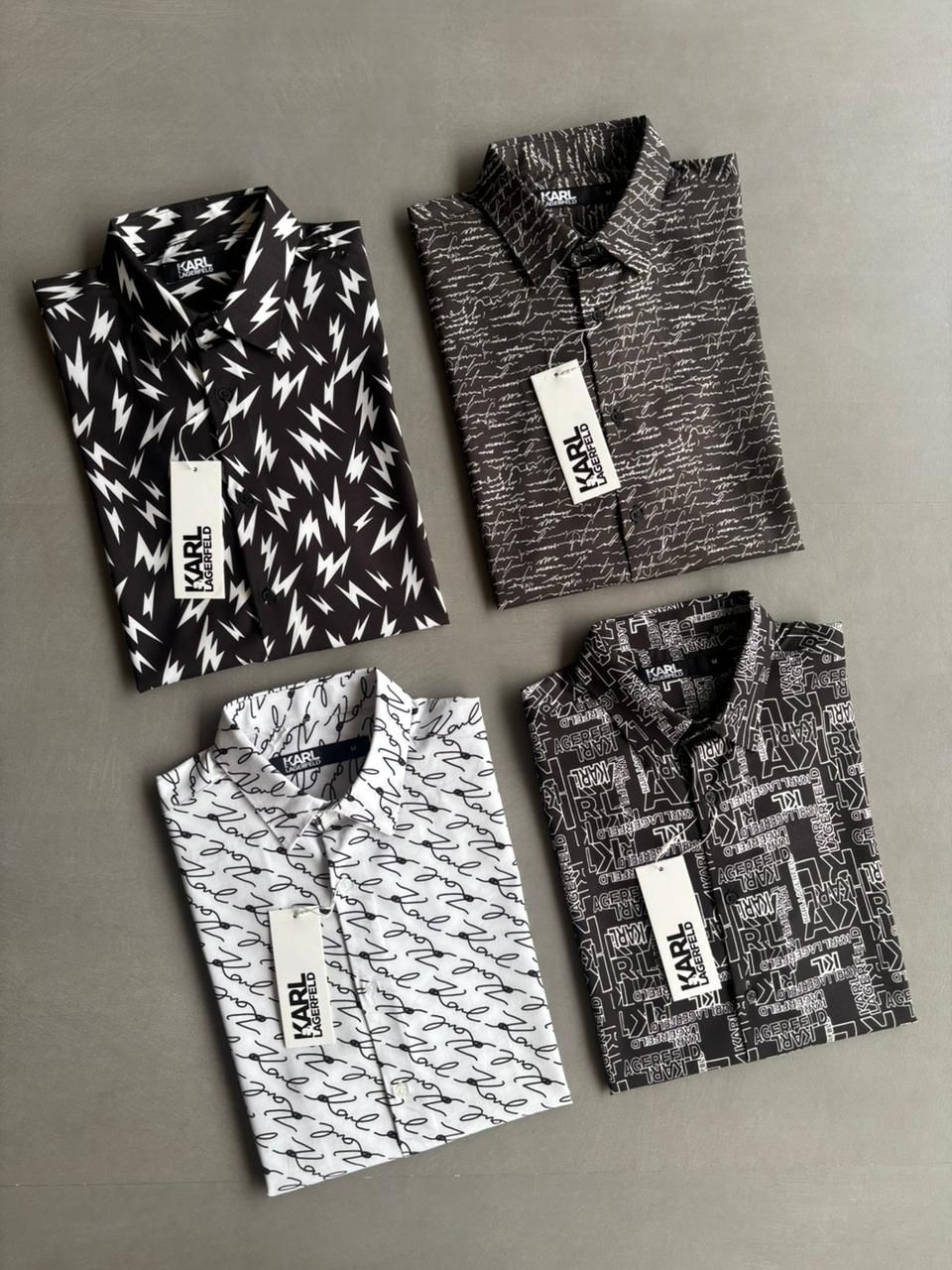 KARL LAGERFELD Premium Quality wrinklefree / Non iron Collar Neck Full Sleeve Men&#39;s Shirt - 35 Pc