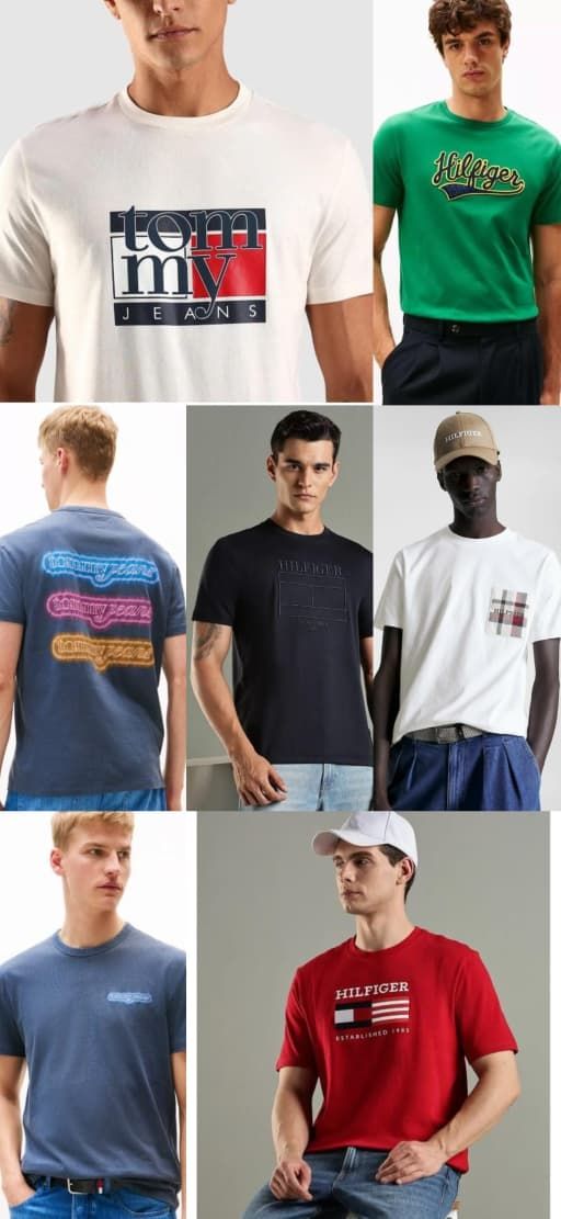 ​TOMMY Premium Quality Round Neck Half Sleeve Men&#39;s T-shirt - 51 Pc