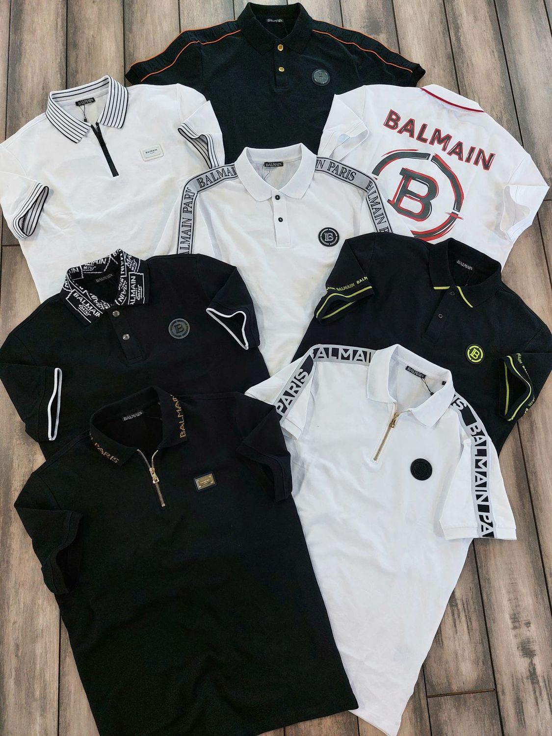 Balmain Premium Quality Collar Neck Half Sleeve Men’s Polo T-Shirts - 60 Pc