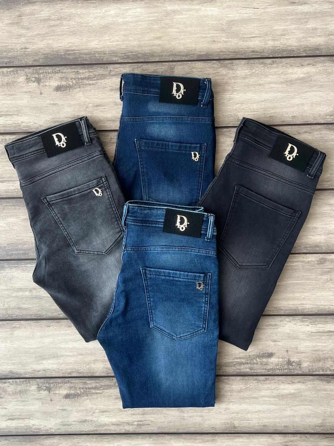 Dior Premium Quality Cotton dobby Lycra fabric Ankle fit Men&#39;s Jeans - 30 Pc