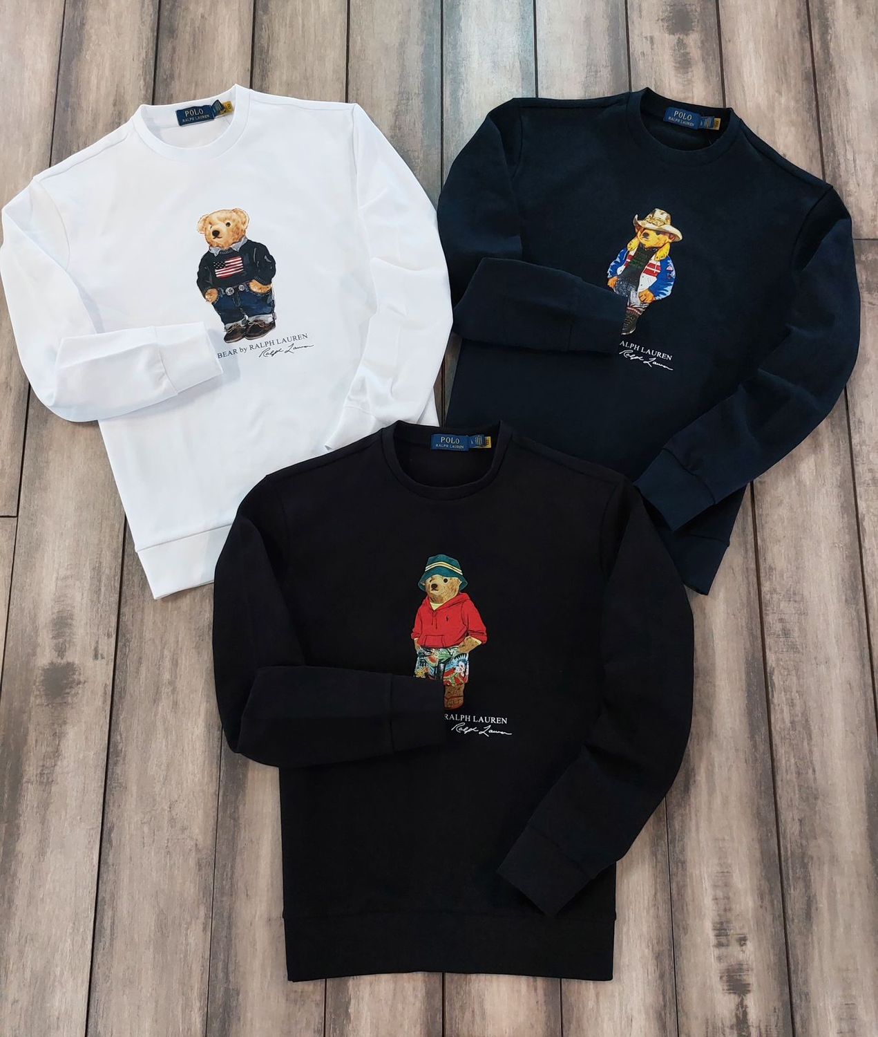 Ralph Lauren ( Teddy ) Premium Quality Round Neck Full Sleeve Men&#39;s Sweatshirt - 40 Pc