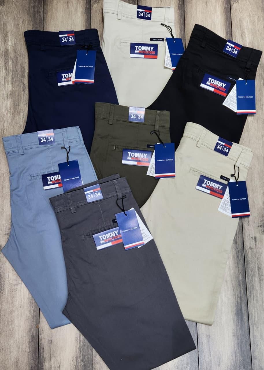TOMMY HILFIGER Premium Quality Cotton Slim-Fit Men&#39;s Pants - 54 Pc