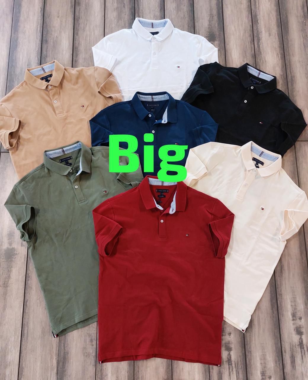 Tommy ​BIG SIZS Lycra Pique Polos -45 pc