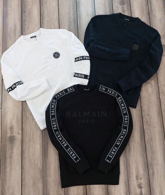 Balmain Premium Quality Round Neck Full Sleeve Men&#39;s T-Shirt - 40 Pc