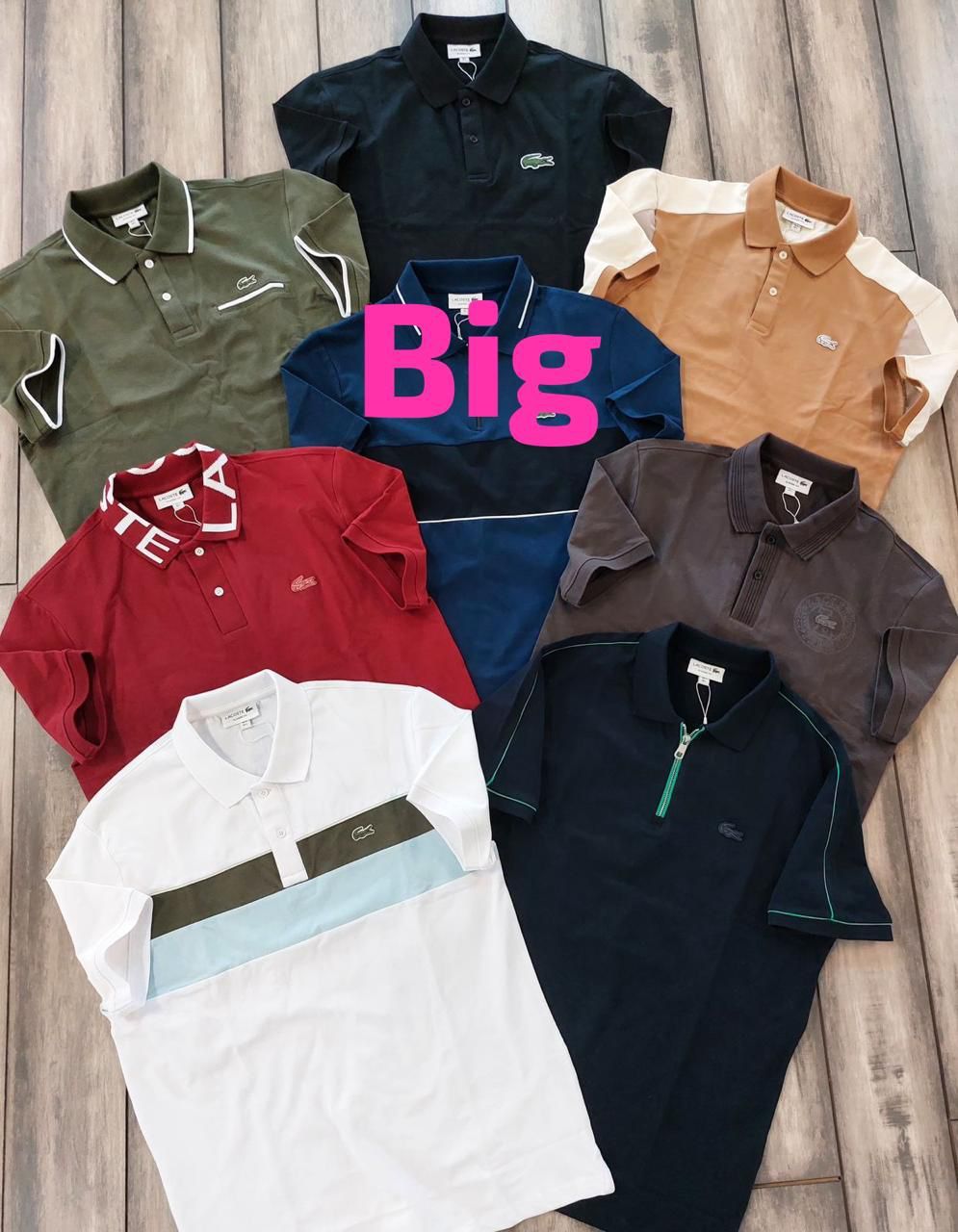 Men&#39;s Branded ( Big Size ) Premium Quality Lycra Pique Polos Collar Neck Half Sleeve Men&#39;s Polo T-shirt - 51 Pc