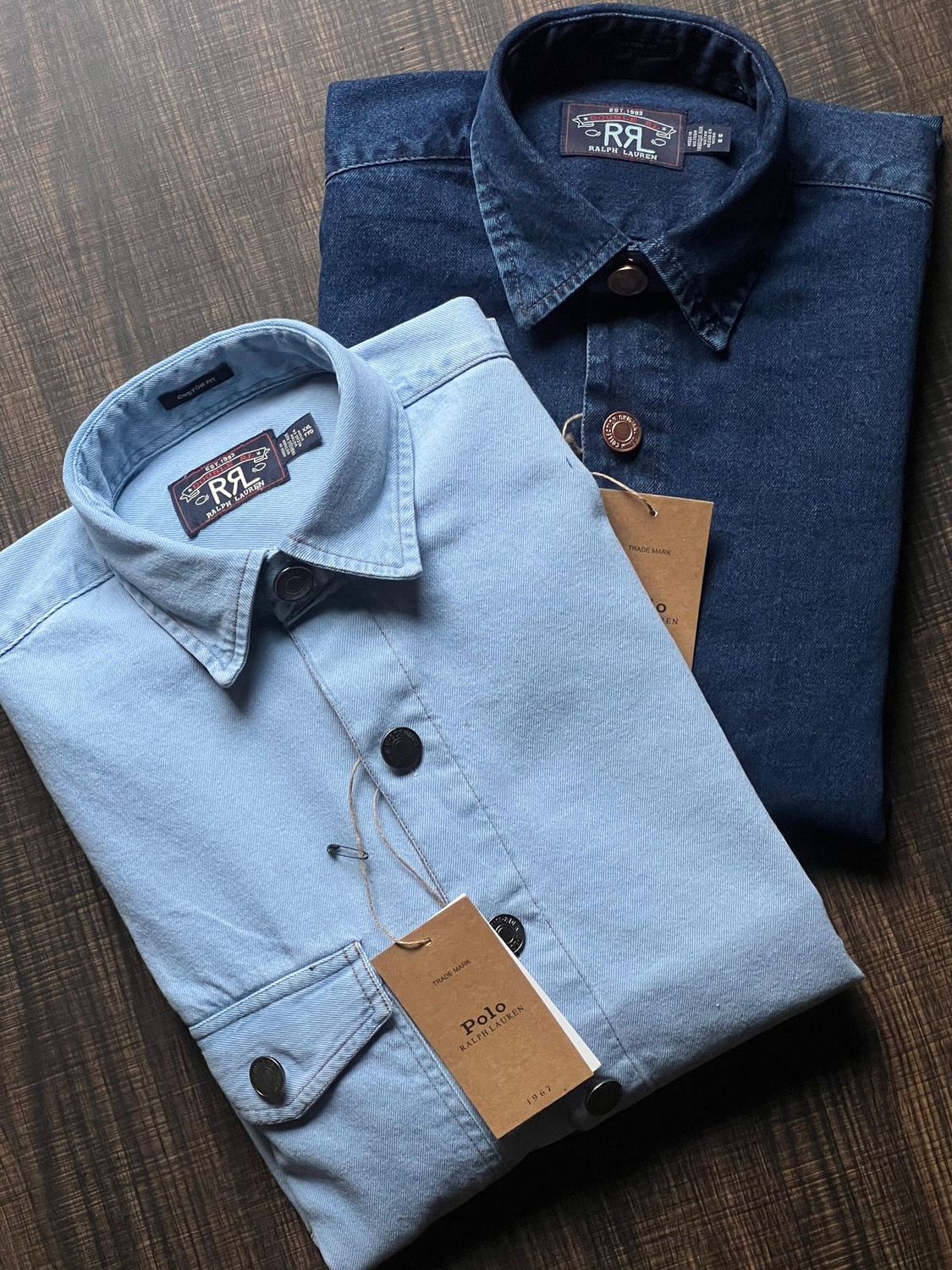 ​Ralph Lauren Premium Quality Collar Neck Full Sleeve Men&#39;s Over Size Shirt Cum Jecket - 12 Pc