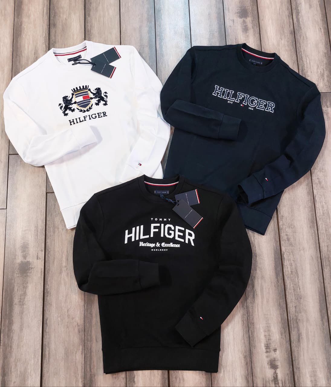 Tommy  Premium Quality Winter Edition Round Neck Full Sleeve Men&#39;s T-shirt - 40 Pc