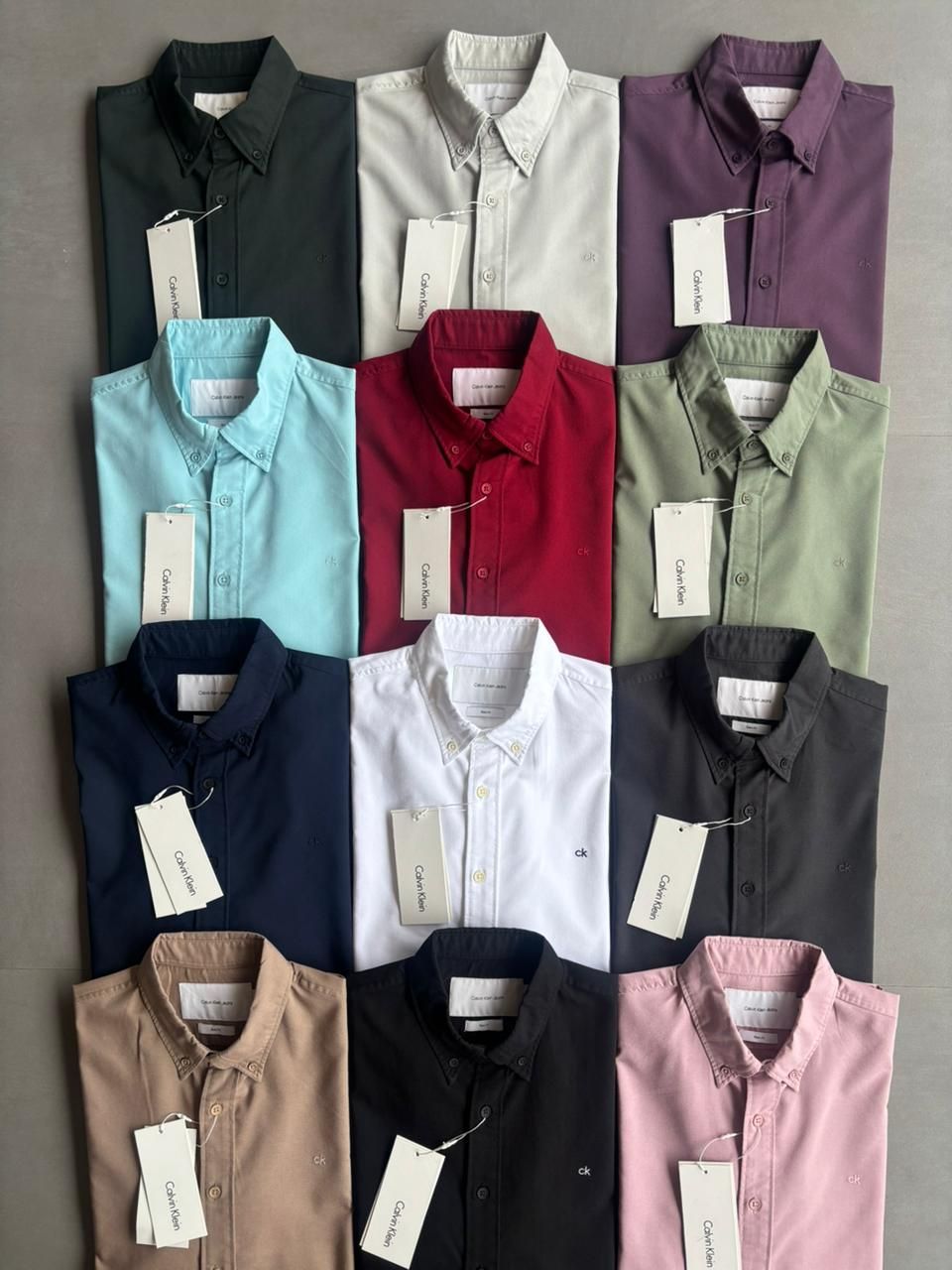Calvin Klein Premium Quality Cotton Stretch Oxford Fabric Collar Neck Full Sleeve Men&#39;s Shirt - 90 Pc