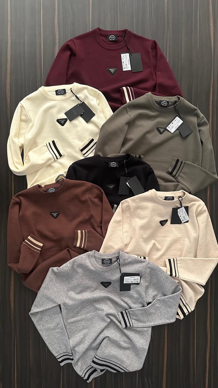 Prada Ultra luxurious collection Imported rich feel fabric Men&#39;s Sweaters - 28 Pc