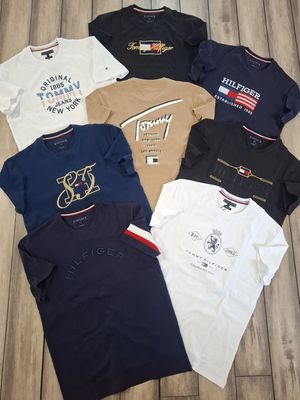 Tommy Premium Quality Round Neck Half Sleeve T-Shirts - 68 Pc