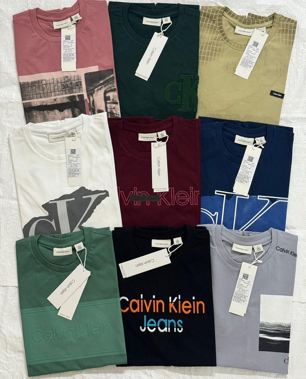 Calvin Klein Premium Quality Cotton Crew Neck Half Sleeve Men&#39;s T-shirt - 66 Pc