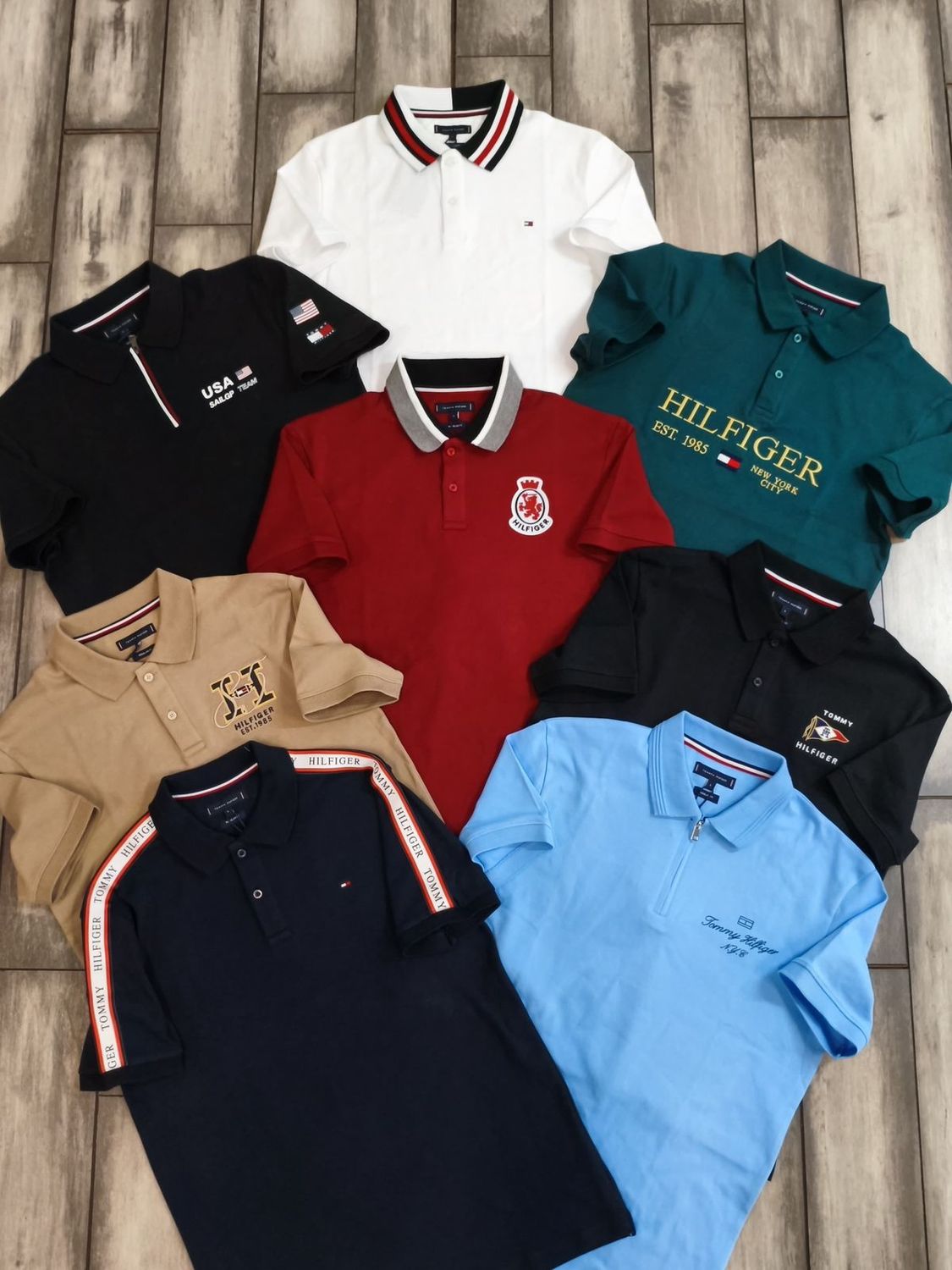 ​Tommy Premium Quality Collar Neck Half Sleeve Men&#39;s T-shirt - 68 Pc