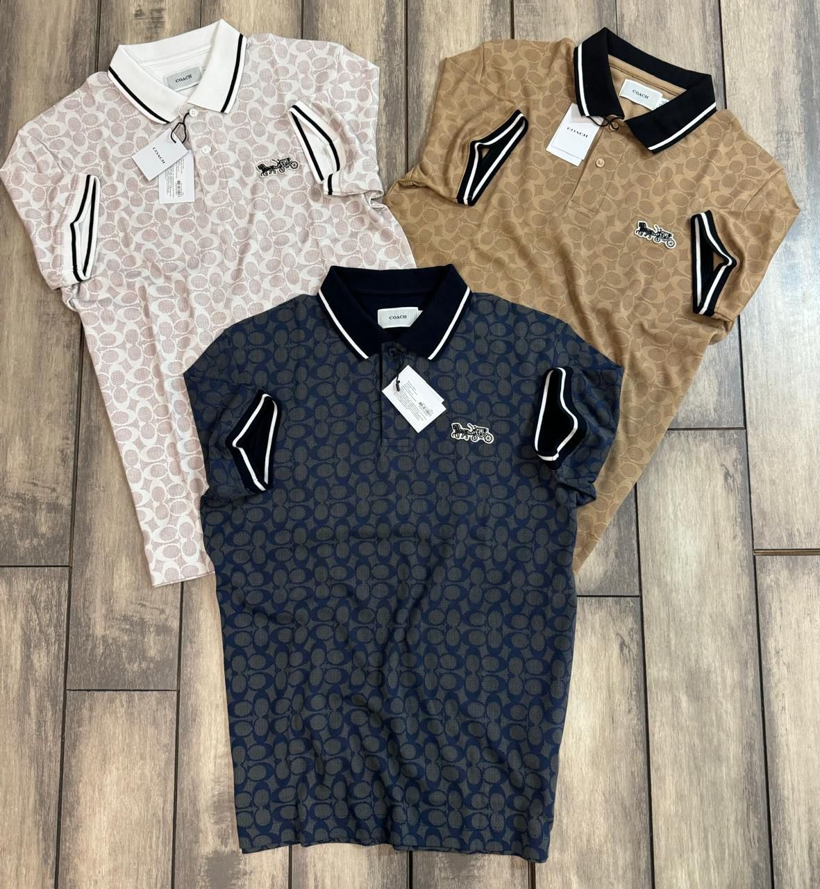 Coach Premium Quality Collar Neck Half Sleeve Men&#39;s T-shirt - 52 Pc