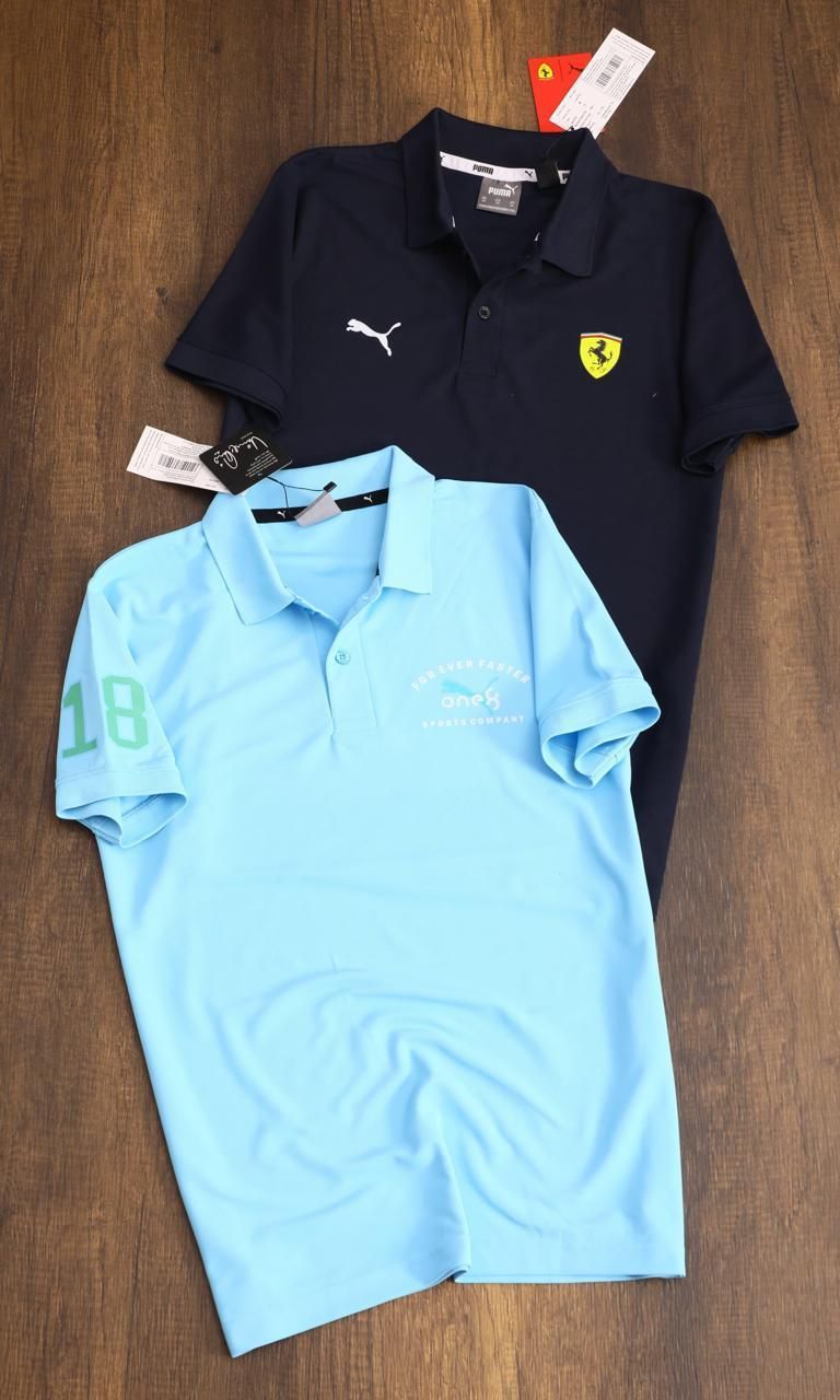 Puma Premium Quality Collar Neck Half Sleeve Men&#39;s T-shirt - 43 Pc