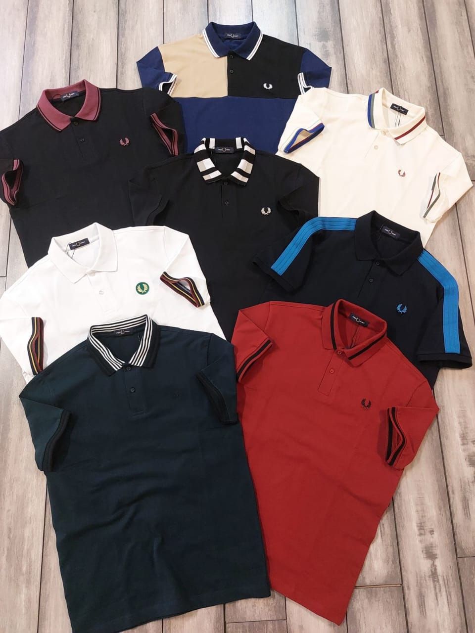 Fred Perry Premium Quality Collar Neck Half Sleeve Men&#39;s T-shirt - 60 Pc