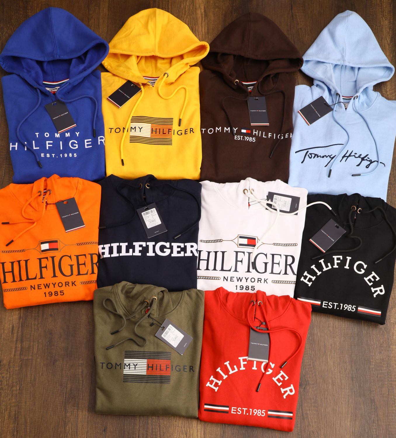Tommy Hilfiger Premium Quality Cotton Full Sleeve Men&#39;s Pullover Hoody - 43 Pc