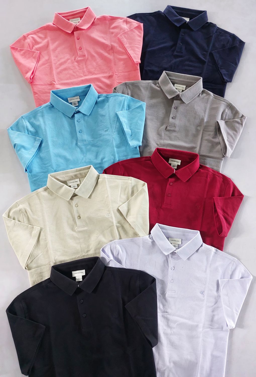 Calvin Klein Premium Quality Collar Neck Half Sleeve Men’s Polo T-Shirts - 60 Pc