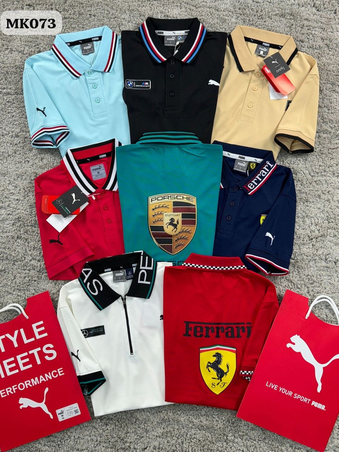 Puma Premium Quality Sports Editions Collar Neck Half Sleeve Men&#39;s T-shirt - 66 Pc