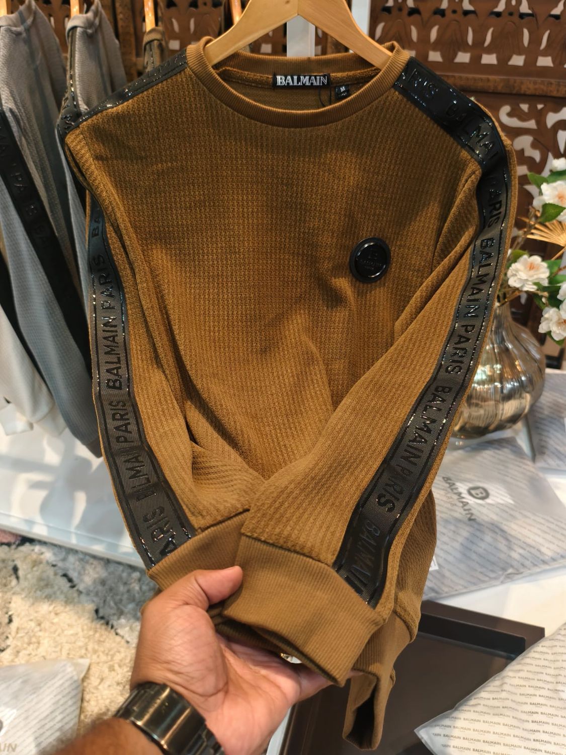 Balmain Premium Quality Cotton Round Neck Full Sleeve Men&#39;s Jumper Sweatshirt - 36 Pc