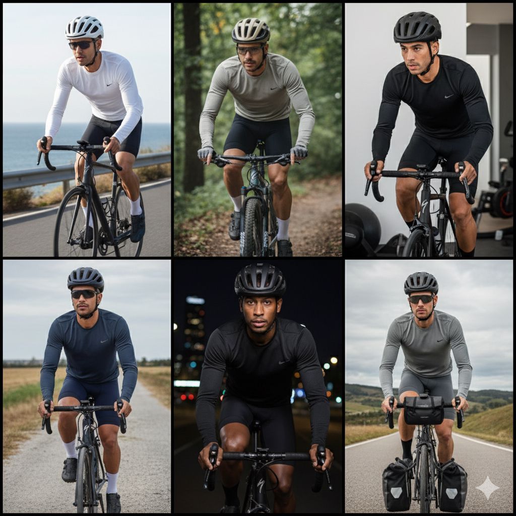 Nike Premium Quality Round Neck Full Sleeve Men's T-shirt - 56 Pc